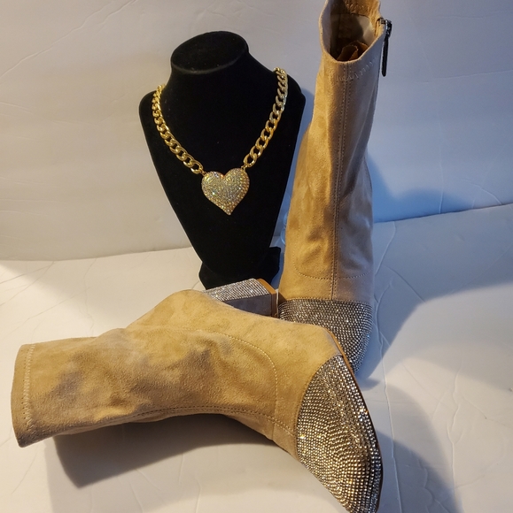 LAST PAIR💥Tan bling boots - Picture 4 of 7
